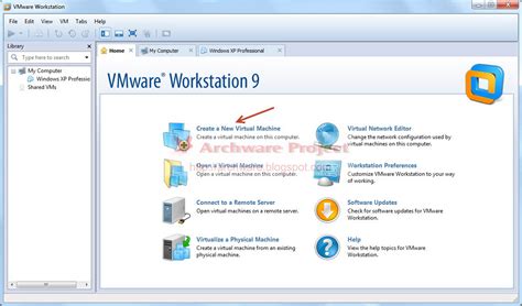 Archware Software Download: วิธีการใช้งานโปรแกรม VMware Workstation 9 ...