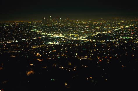 Night View Of Los Angeles City Lights Photograph By Nadia