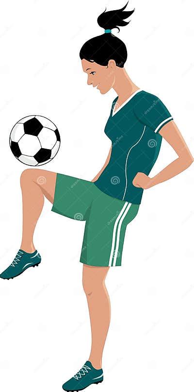 Female Football Player Stock Vector Illustration Of Goal 38990287