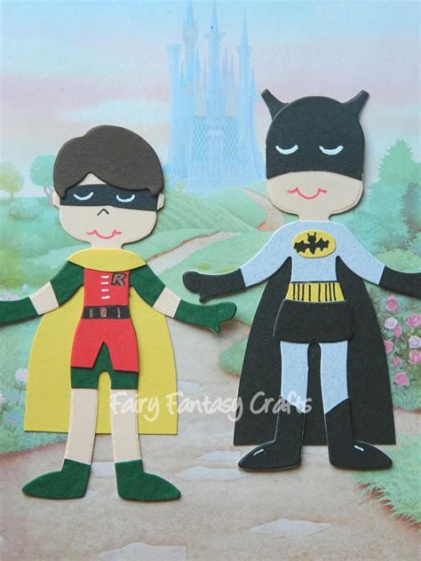 Batman And Robin Punch Art Cards Paper Dolls Punch Cards