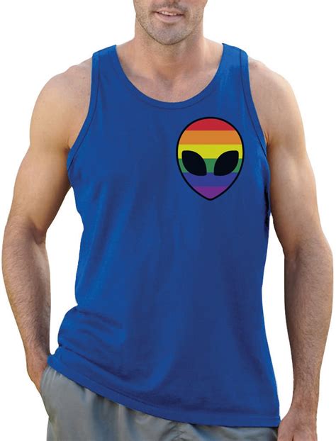 Gay Alien Head UFO Rainbow Flag Gay Pride Singlet Gift Idea EBay