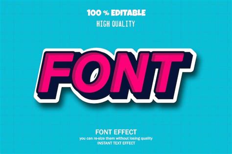 Premium Vector Font Text Editable Font Effect