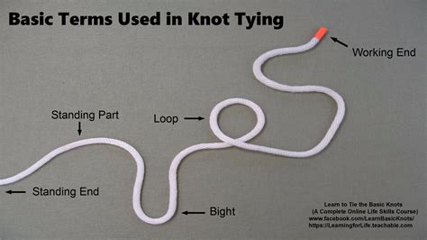 Learning For Life Basic Terms Used In Knot Tying