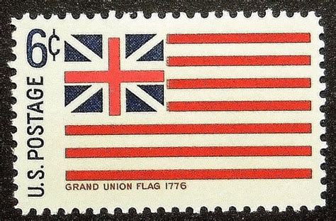 Items Similar To Grand Union Flag 1776 Usa Handmade Framed Postage