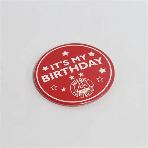 Notify me when this product is available: AFC BIRTHDAY BADGE - Souvenirs | Aberdeen FC
