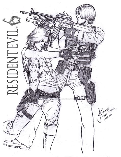 Resident Evil 6 Leon And Helena By Jules Panol On Deviantart