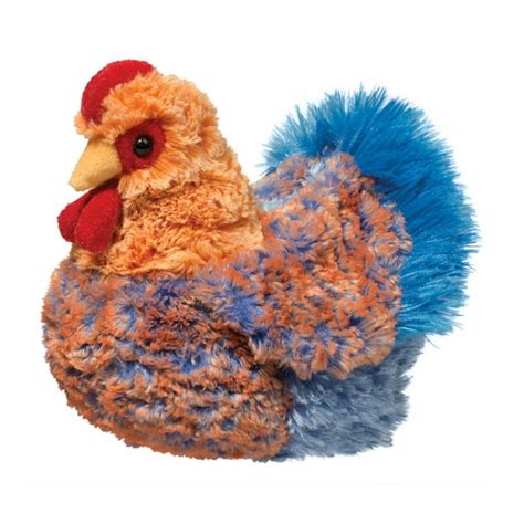 Henrietta Blue Lace Hen Plush Toy Stuffed Animal By Douglas Cuddle Toys