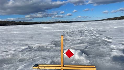 Maine Ice Fishing Maranacook Lake Fishing Maineoutdooradventures Youtube