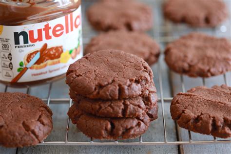Double chocolate, peanut butter cookies! 3 Ingredient Nutella Cookies - Gemma's Bigger Bolder Baking