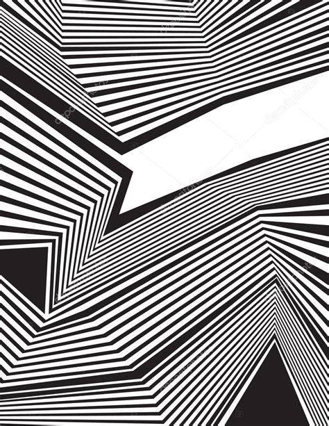 Optical Art Background Op Art Black And White Design Straiight Stock