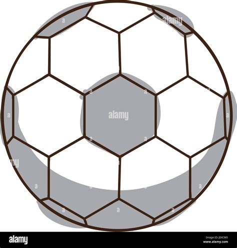Monochrome Silhouette Soccer Ball Element Sport Stock Vector Image