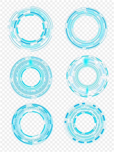 Technology Circles White Transparent Vector Icon Set Technology Circle