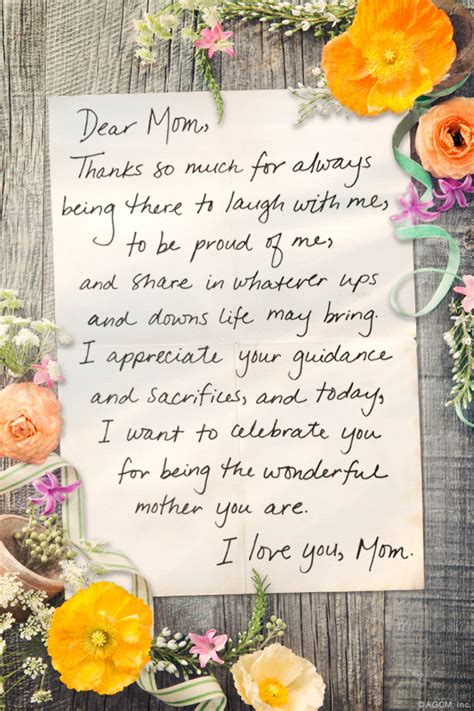 Heartfelt Letter To Mom