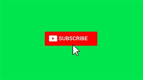 Free Animated Subscribe Button Green Screen Youtube