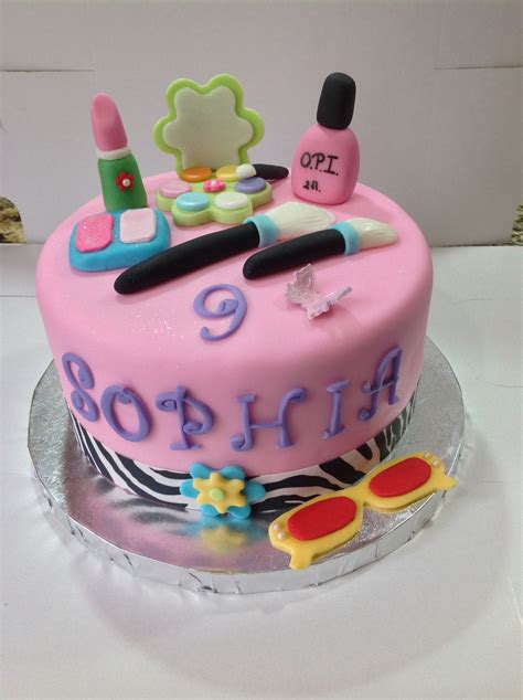 You will need some colorful fondant and having. Little girls make-up cake. | Make up cake, Cake, Occasion cakes