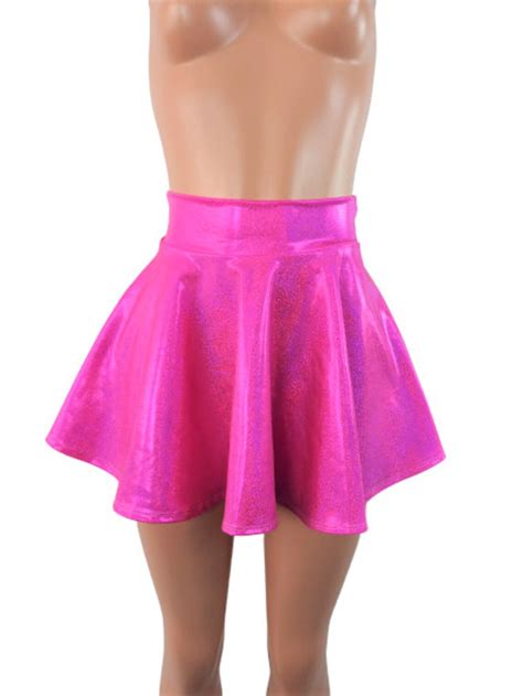 Hot Pink Skater Skirt Circle Skirt Soft Flowing Fabric Comes Etsy