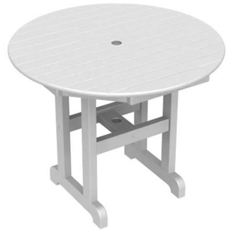 Polywood Round Outdoor Dining Table 36 Inch Pw Rt236 Cozydays