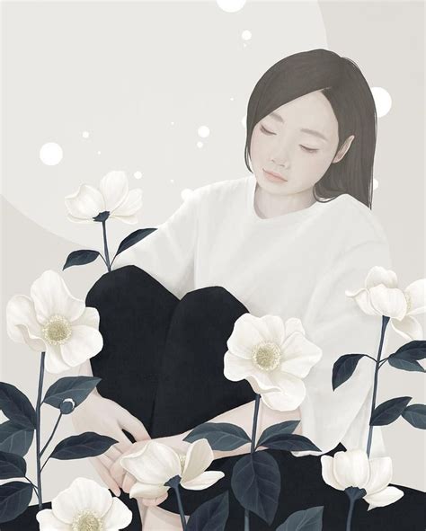 The Fragile Women Of Korean Illustrator Ensee Collateral Illustration Ilustrações