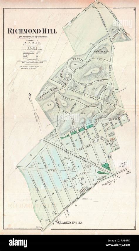 1873 Beers Map Of Richmond Hill Queens New York City Reimagined By