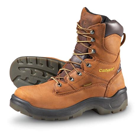 Mens Carhartt® 8 Steel Toe Work Boots Brown 168633 Work Boots At