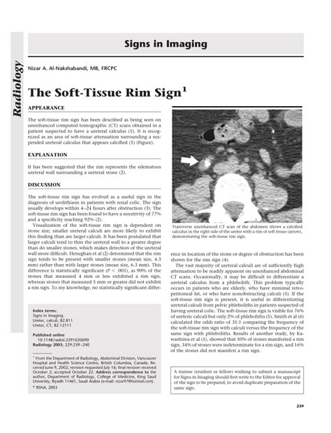 Pdf The Soft Tissue Rim Sign1