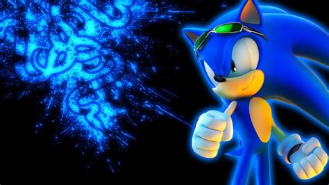 Sonic The Hedgehog With Green Coolers On Head Hd Sonic Wallpapers Hd