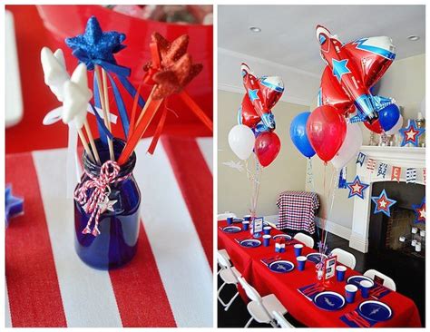 Centerpiece Dining Table From A Top Gun Themed Birthday Party Via