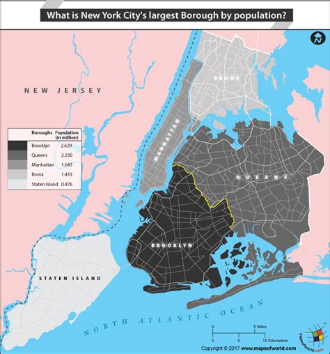 New York City Boroughs Map Printable