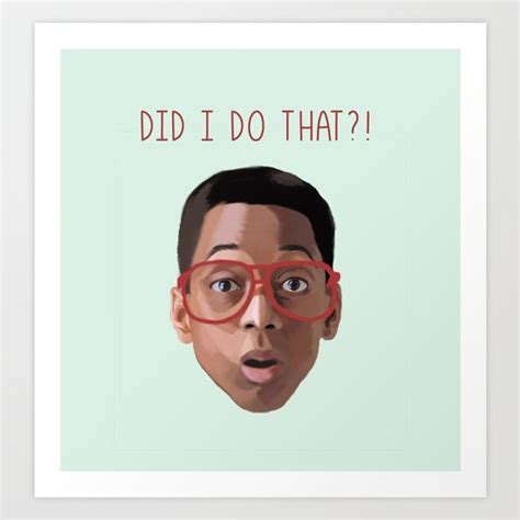 Steven Urkel Did I Do That Art Print I Am Done Art Prints Wall Art