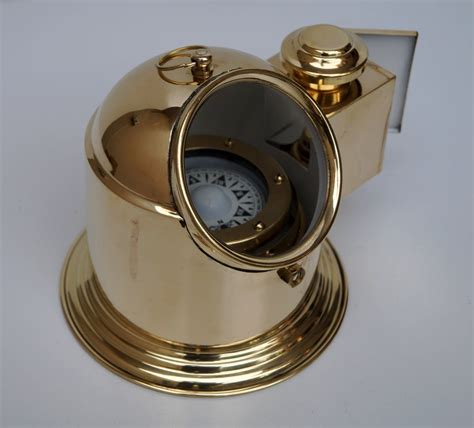 Nautical Maritime Brass Floating Dial Binnacle Gimbled Compass Etsy
