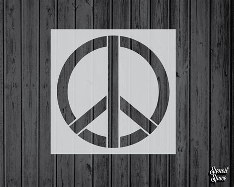 Peace Sign Stencil Mylar Assorted Sizes Craft Stencil For Etsy