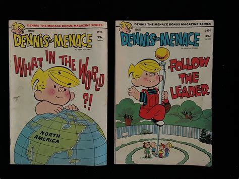 Dennis The Menace Bonus Magazine 131132 Lot Of 2 1974 Fawcett