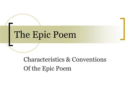 Ppt The Epic Poem Powerpoint Presentation Free Download Id1743945