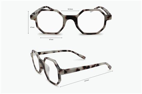 Hexagon Reading Glasses Funky Unique Octagon Shaped Eyeglasses Frame