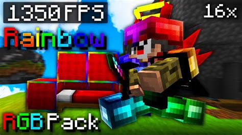 Best 16x Animated Fps Boost Rainbow Rgb Pvp Texture Pack Youtube