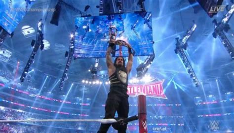 Roman Reigns Wins The Wwe World Heavyweight Championship At Wrestlemania 32