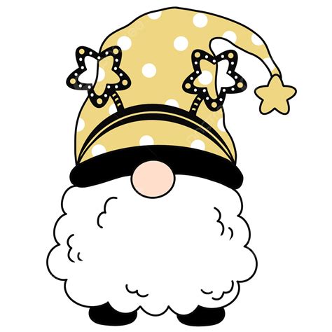 Gnome Happy New Year Celebration Stars Headband Black Gold, New Year