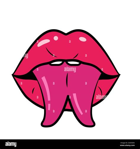 Tongue Split Cut Out Stock Images Pictures Alamy