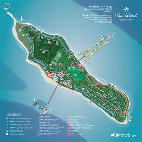 Anantara kihavah maldives villas 5 звезд. Sun Island Resort Map