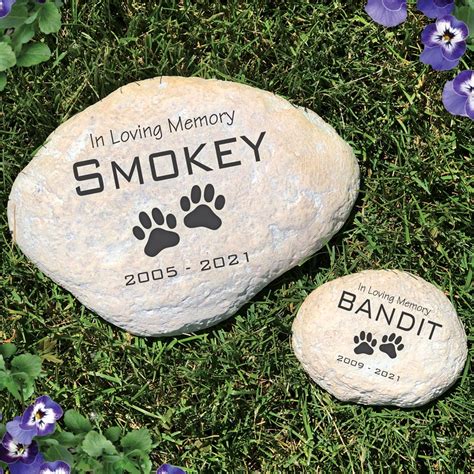 Engraved Pet Memorial Garden Stone Tsforyounow