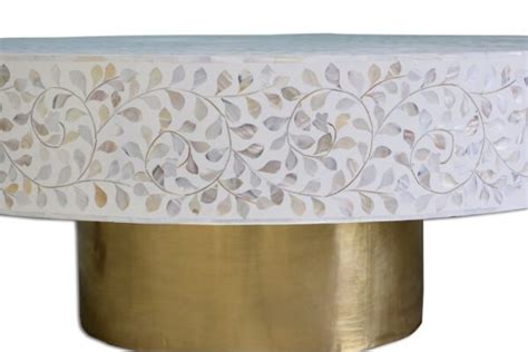 Buy Mother Of Pearl Coffee Table Round In Usa Lakecity Handicrafts