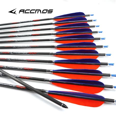 12pc 31 Inch Carbon Arrow Spine 200 300 400 500 600 700 800 Id 62 Mm