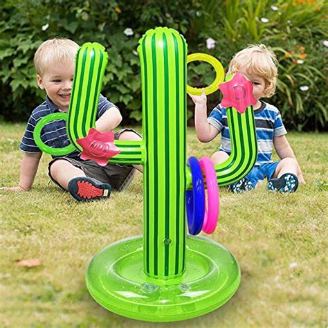 Cactus Swimming Pool Ring Toss Games Inflatable Pool Toys With Upgrade
