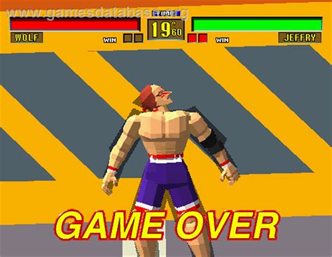 Virtua Fighter Arcade Artwork Game Over Screen