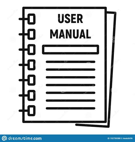 User Manual Icon, Outline Style Stock Vector - Illustration of book ...