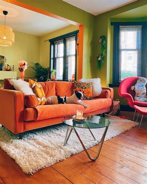 12 Colors That Go With Orange Living Room Orange Living Room Green