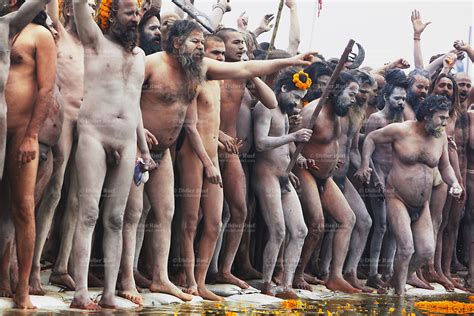 Maha Kumbh Mela Naga Sadhus Worship Ganges Royal Bath Ax Penis