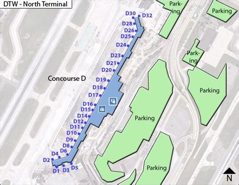 Detroit Airport North Terminal Map