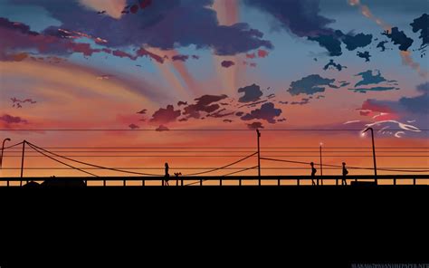 5 Centimeters Per Second Makoto Shinkai 720p Anime Silhouette