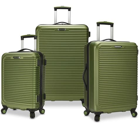 Travel Select Savannah 3 Pc Hardside Spinner Luggage Set Green Luggage